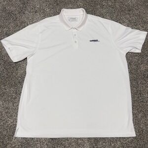 CarMax Mens 3XL White Performance Polo Shirt Short Sleeve Logo Uniform Work Top